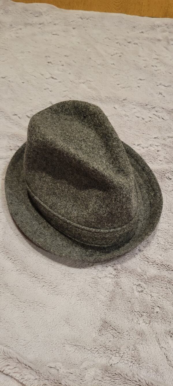 Kangol Wool Player Hat Gray Fedora Trilby Medium Wool Blend 6447BC British style